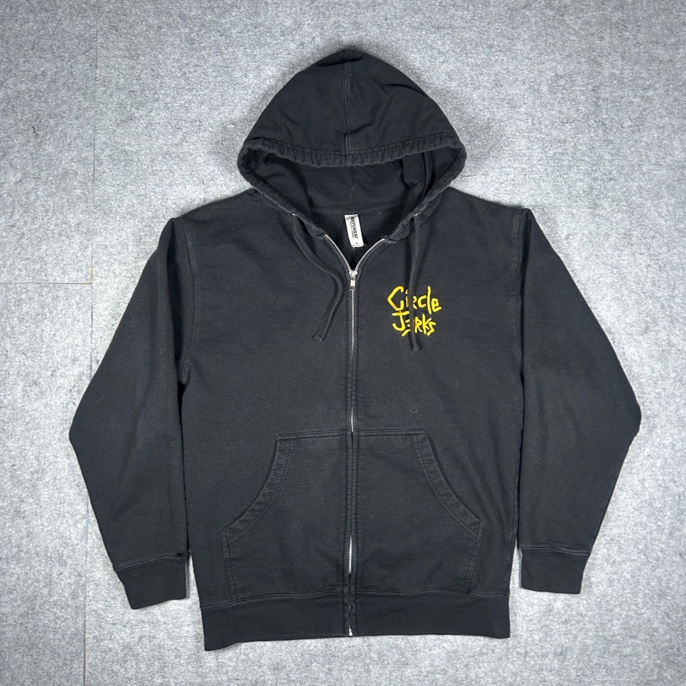 Circle Jerks hoodie Men Size M Black 2024 World Tour Punk Rock Band Merch